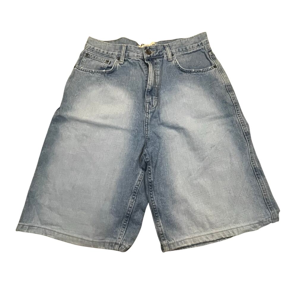 Vintage Foot Locker Denim Shorts‎ Mens 34 Light Wash Y2K Skater Baggy 90s